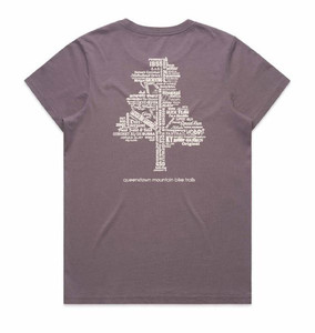 QMTBC Womens Trails Tree Tee - Faded Mauve QMTBC