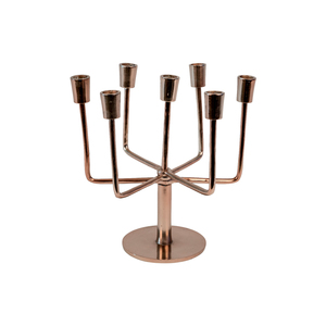 Products: 7-Arm Candelabra - Rose Gold » Queenstown Wedding Hire