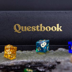 Products: Crystal Sharp-Edged Dice Set - Questbook