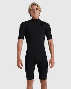 Mens Springsuits: Mens 2/2mm Everyday Sessions Short Sleeve Chest Zip Springsuit