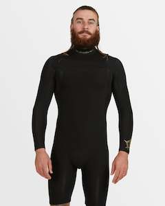 Mens Springsuits: Mens 2/2mm Everyday Sessions Long Sleeve Chest Zip Springsuit