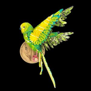 Original Sculptures: Budgie (open wings)