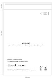 Compostable Courier Bags: Clear Compostable Bag FS 275x375mm (pack of 100)