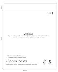 Compostable Courier Bags: Clear Compostable Bag LF 395x435mm (pack of 100)