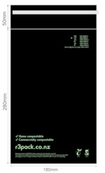 Compostable Courier Bags: Compostable Courier Bag A5 180x280mm (pack of 100)