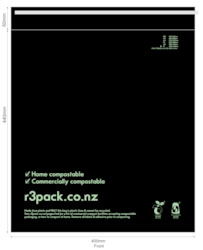 Compostable Courier Bags: Compostable Courier Bag Lineflow / LF 395x440mm (pack of 100)