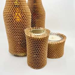 Eco Wrap: Paper Honeycomb Bottle Wrap 35cm x 10mm (5x sample)