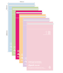 100 Recycled Courier Bag: TESTER PACK of Coloured Recycled Courier Bags (free shipping)