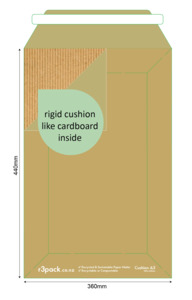 Rigid Cushioned Paper Courier Bag A3 360x440mm (pack of 50)