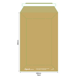 Paper Courier Bag Foolscap 275x380mm (pack of 100)