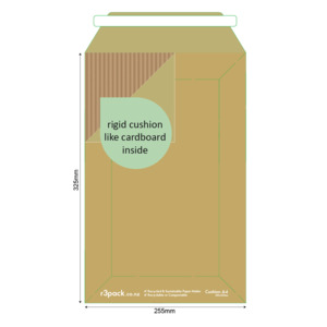 Rigid Cushioned Paper Courier Bag A4 250x325mm (pack of 100)