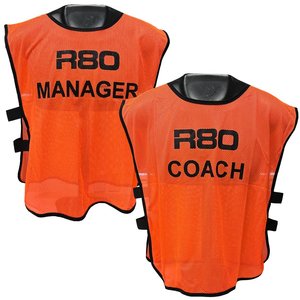 Junior Bibs: Coach & Manager Printed Bibs