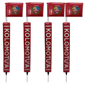 Touchline Pole with Printed Rigid Flag & Protector