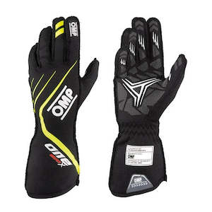 Racing Gloves: OMP Gloves One Evo X Black/Yellow CLEARANCE