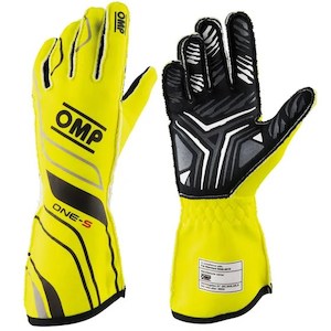 Racing Gloves: OMP Gloves ONE S Yellow