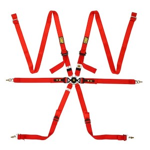 Harnesses And Restraints: OMP Harness One 2 Versa Endurance Red