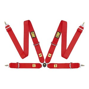 Harnesses And Restraints: OMP Harness First 3 Saloon Red