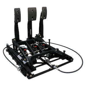 Tilton 850-Series 3-pedal Underfoot Pedal Assembly with Slider System