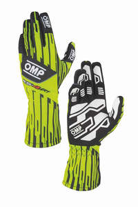 OMP Gloves KS4 Fluro Yellow/Black