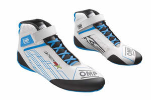 Kart Boots: OMP Boots KS2X White/Cyan MY2026