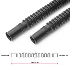 Nuke Convoluted black nylon in-tank fuel hose Ø8mm 300mm (Order in)