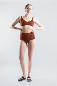 Swim: High-Rise LL Full Swim Brief - Burnt Ochre (PO)