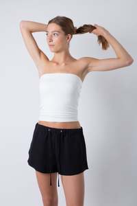 Tops Current: Engineered Tube Top - Off-white (PO)