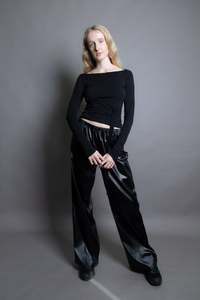 Long Sleeved Baby Tee - Black (Ready-to-ship)