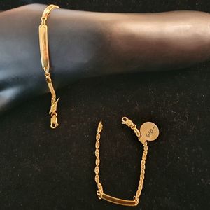 Gold Jewellery: GBR004-Children ID Bracelet