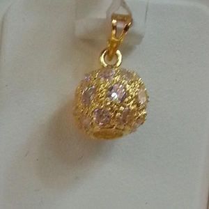 Gold Jewellery: CZ Ball Pendant - GJP022