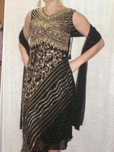 Indo Western: Black Evening Dress