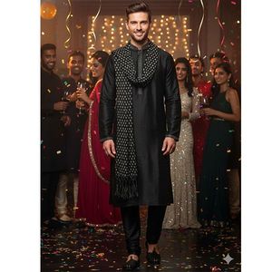 Products: Simple Black Sherwani-MSF002