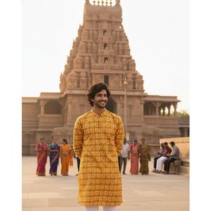 Products: Men's Kurta with OM design - MKF021