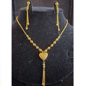 Gold Jewellery: 22ct Gold Necklace set - GJS032
