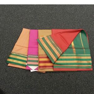 Art Silk Sarees in checkered design-SC008