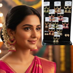 Bali Earrings with Jhumka - CJE018