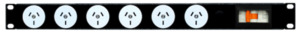 Products: Power Strip 6 Outlets 3pin 19in 1RU Horizontal Rack Mounted