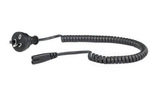 2 pin to Figure 8, Black - Curly