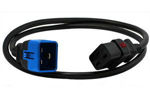 Products: Dual Locking C20 IEC to C19 IEC Black 1.5mm2 Power Cord