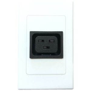 Products: 16A C19 IEC outlet on White flush/wall plate