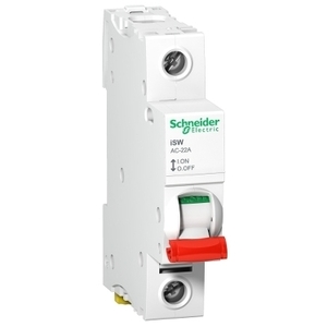 63A One Pole Isolator Switch, Schneider A9S66163 Acti9