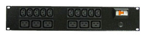 Products: Power Strip 10+6 Outlets IEC C13+C19 19in 2RU Horizontal Rack Mounted