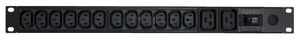 Products: Power Strip 12+2 Outlets IEC C13+C19 19in 1RU Horizontal Rack Mounted
