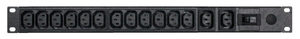 Power Strip 14 Outlets IEC C13 19in 1RU Horizontal Rack Mounted