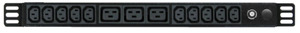 Power Strip 10+3 Outlets IEC C13+C19 0.5m Vertical Rack Mounted