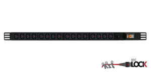 Power Strip 16 Outlets IEC-Lock C13 0.7m Vertical Rack Mounted