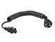 3 pin to C13, Black - Curly