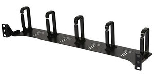 1RU Cable Manager Recessed with 5x plastic fingers