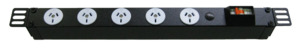 Products: Power Strip 5 Outlets 3pin 0.5m Vertical Rack Mounted