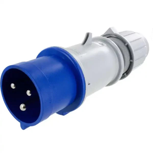 Products: 32A 3 pin IEC309 CEE IP44 Plug - Blue